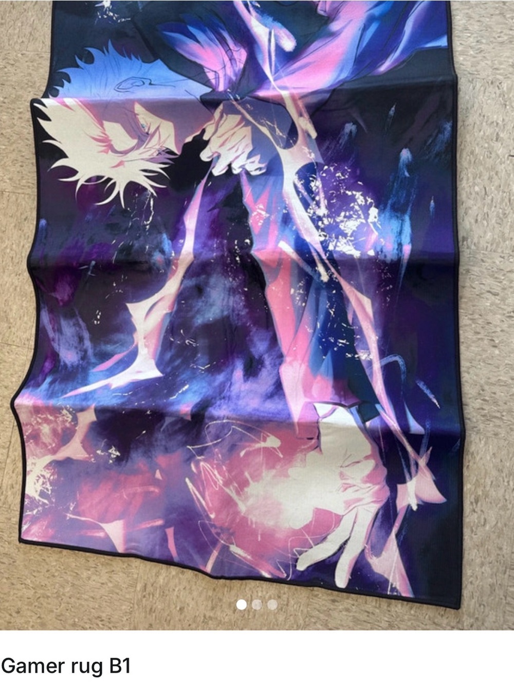 Artistic Gamer Rug in Purple and Pink